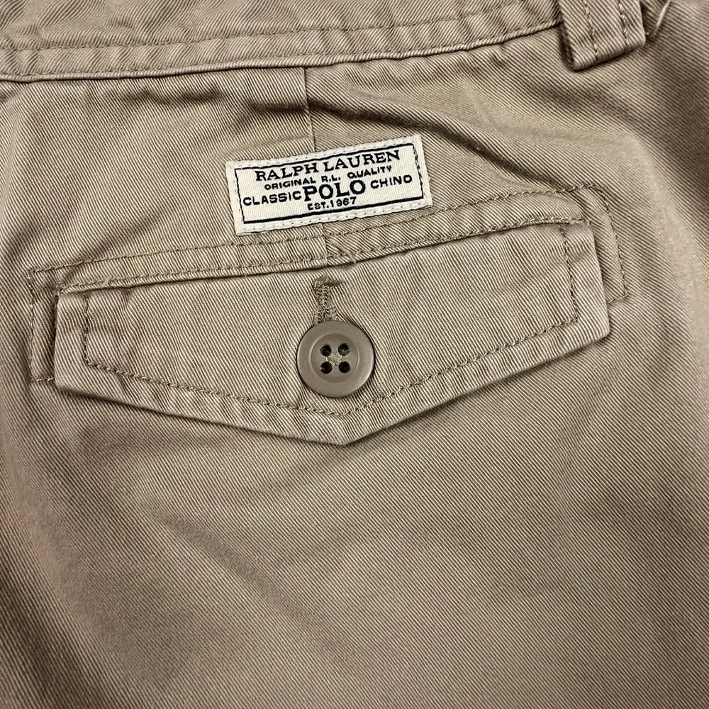 Polo Ralph Lauren Cargo Shorts Classic Chino Beige Cotton Mens Size 20‎